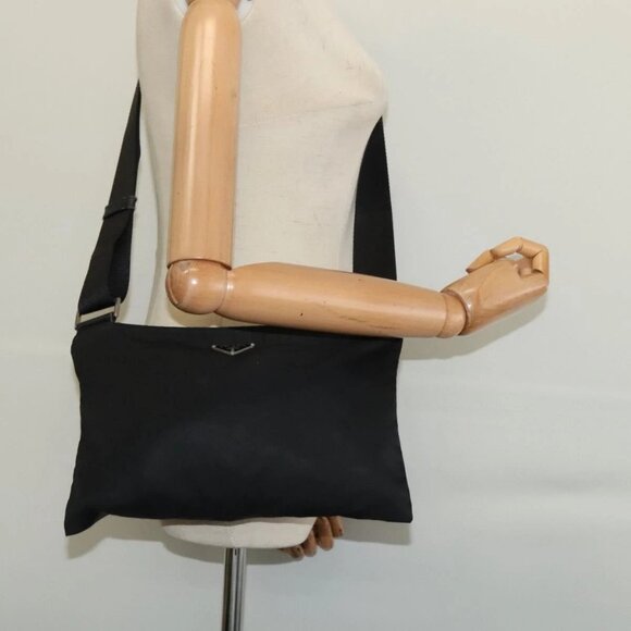 PRADA Shoulder Bag Nylon Black Auth gh414 - Picture 14 of 16